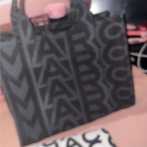 Marc Jacobs Black and Gray Patterned Tote